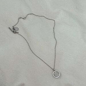 Elegant Michael Kors Silver Pendant Necklace